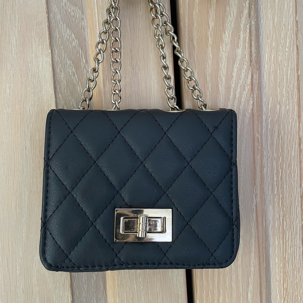 Mini Black Quilted Bag